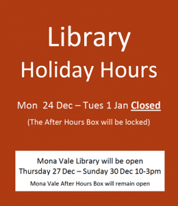 christmas 2018 opening hours for the library