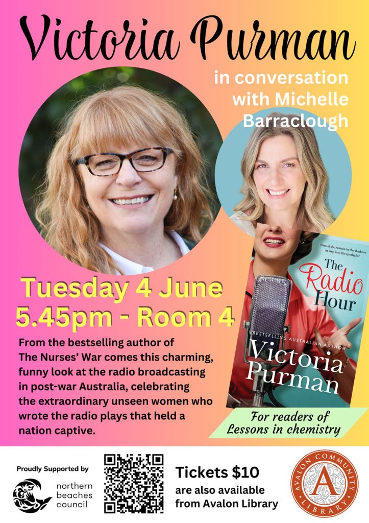 Avalon Library presents Victoria-Purman-The-Radio-Hour-in-Conversation-with-Michelle-Barraclough